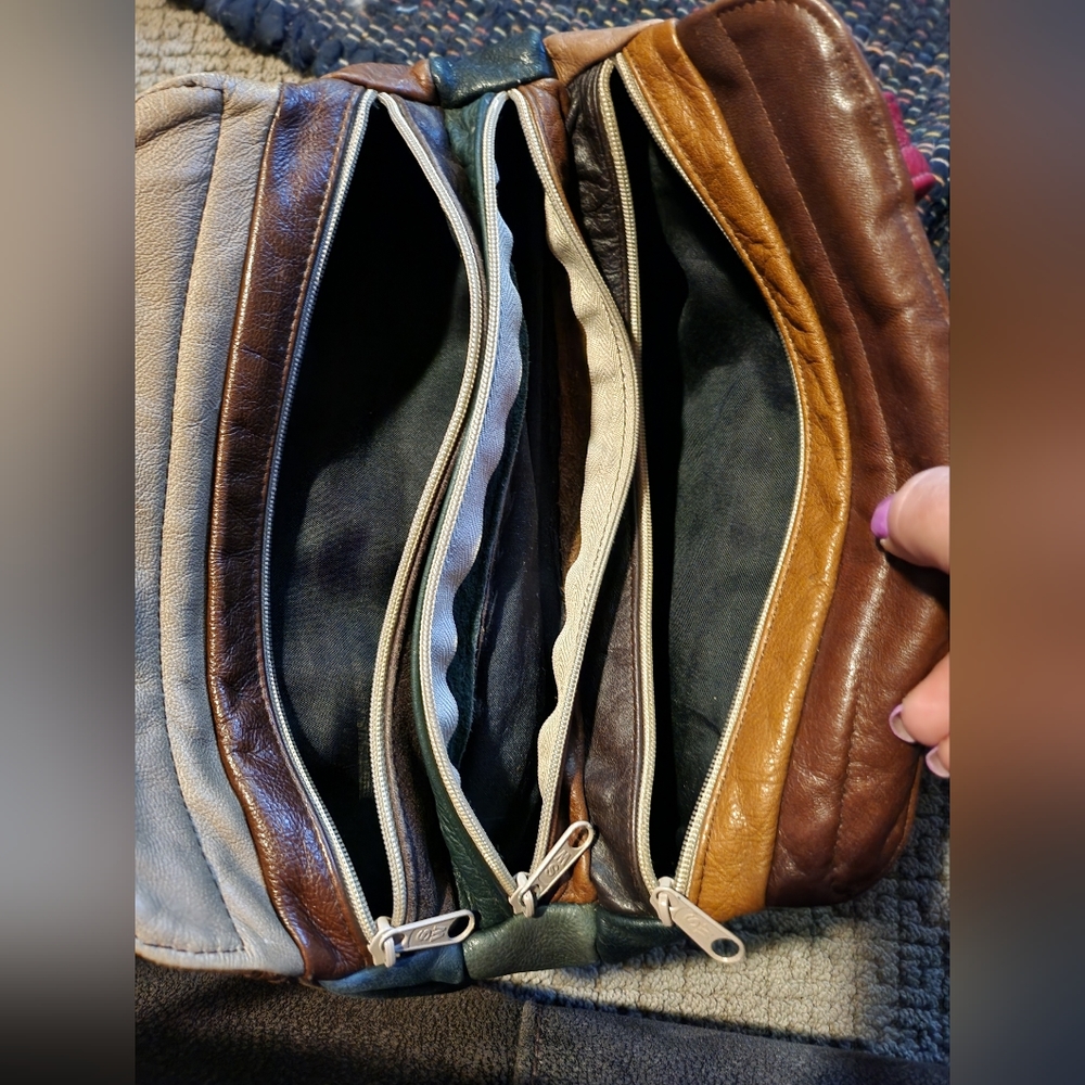 Leather patchwork bag - Picture 6 of 7